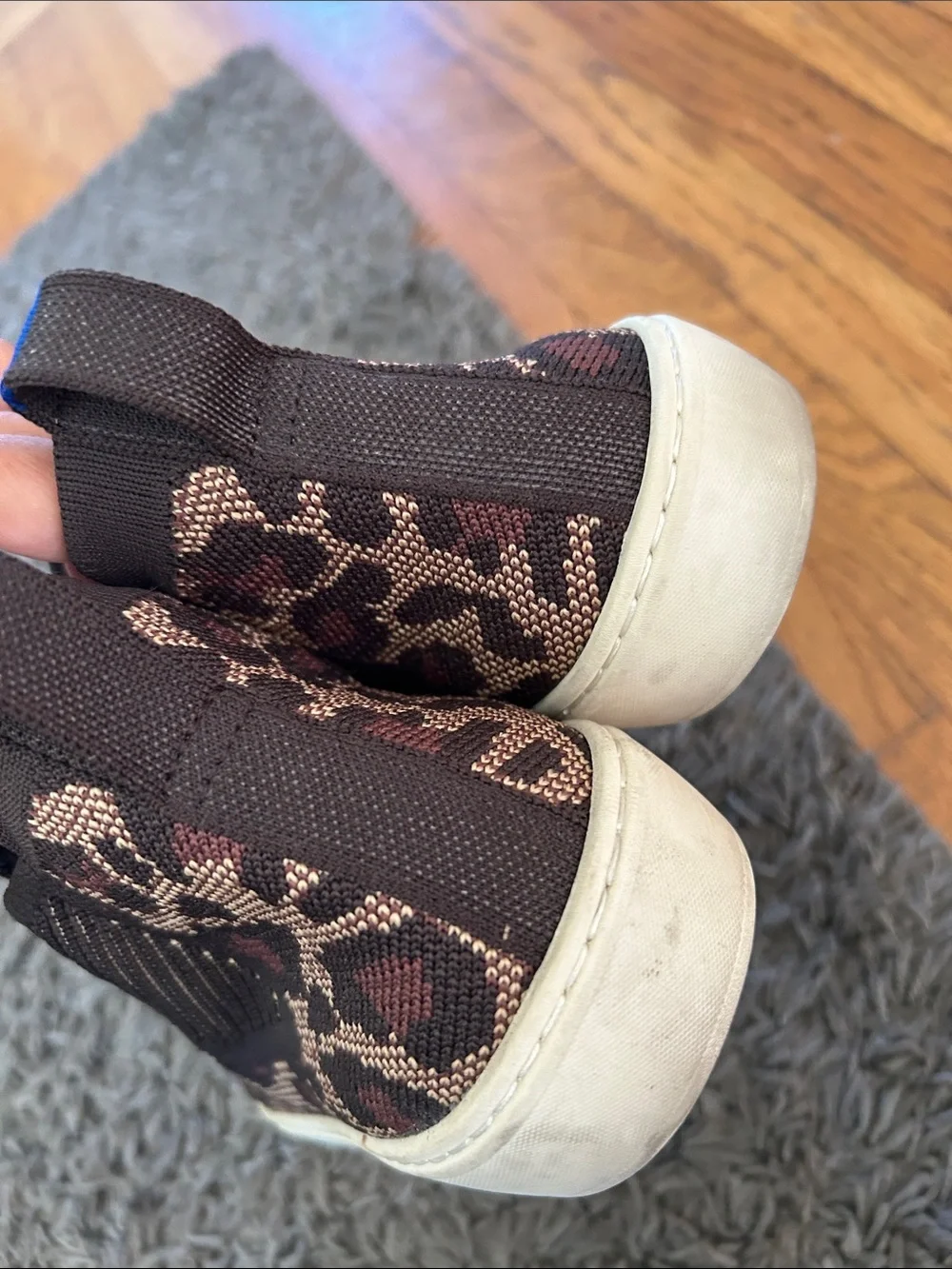 Rothy's Chelsea Sneaker in Wildcat Leopard Print Pull Up Sneaker Booties 9.5